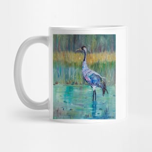 Crane in the forest Mug